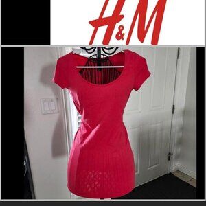 NWOT H&M hot pink bodycon mini dress. Size small
